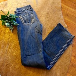 Buckle bootcut jeans